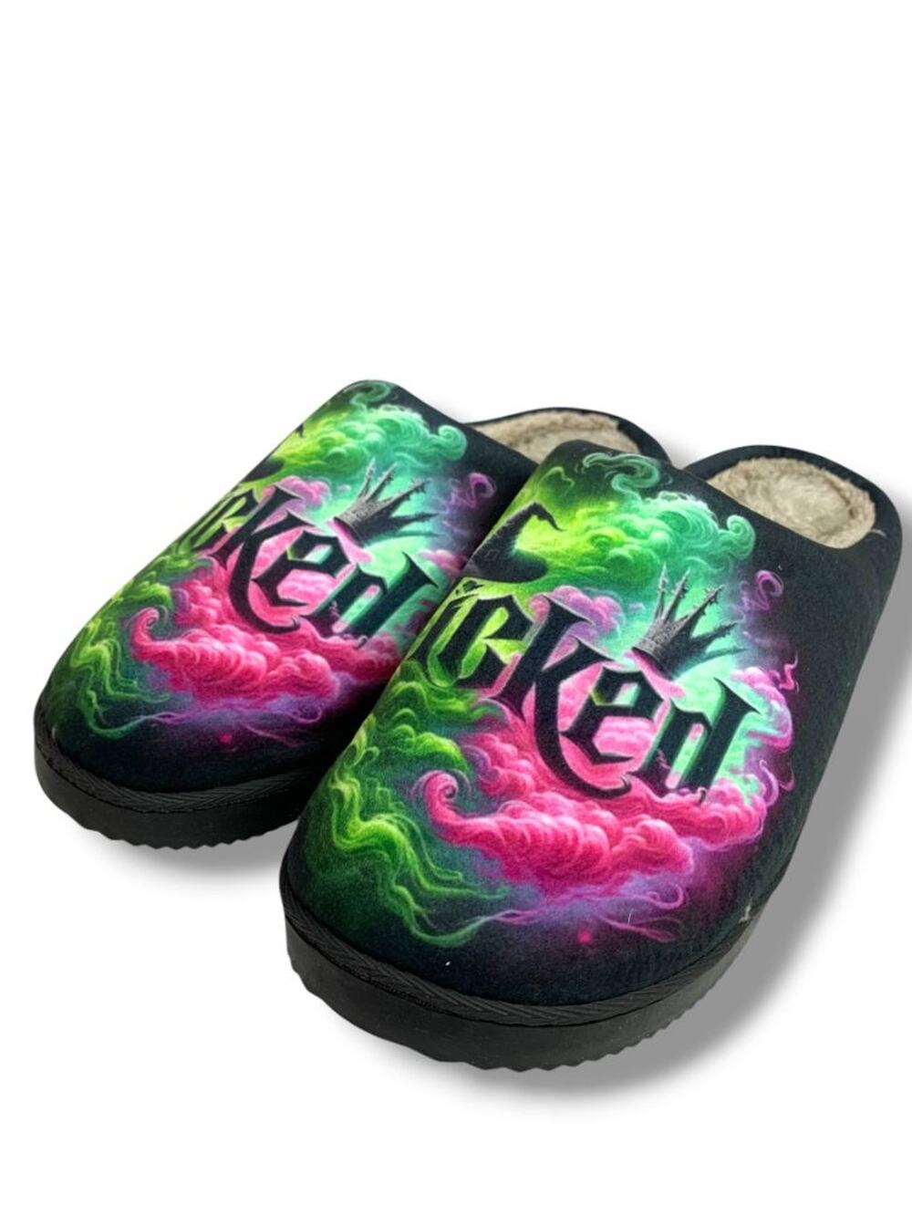Size 7.5 (38/39) Wicked Womens Plush Hard Bottom Slippers